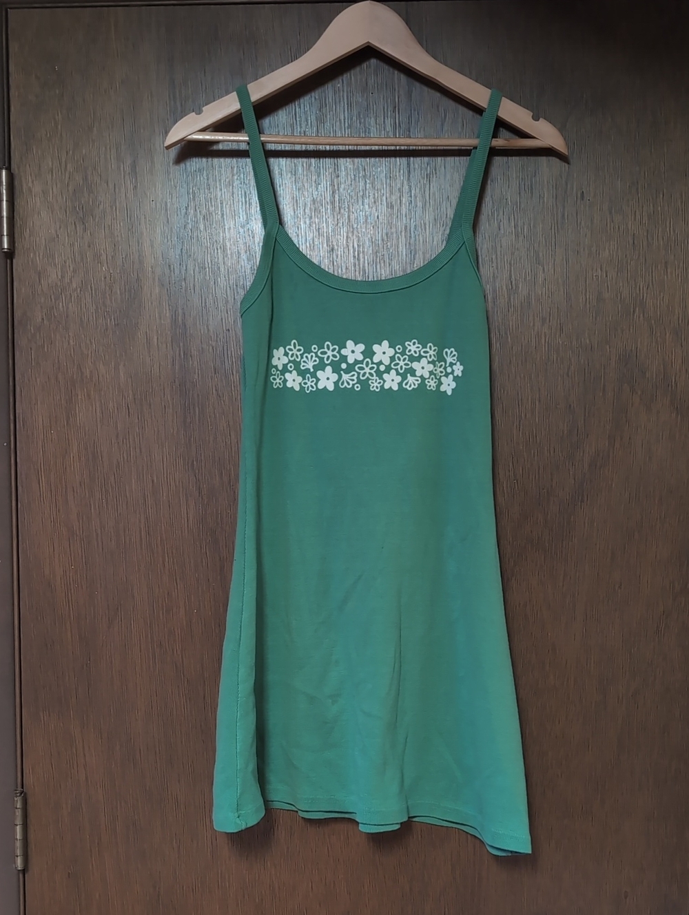 Green Floral-Print Women's Tank Dress